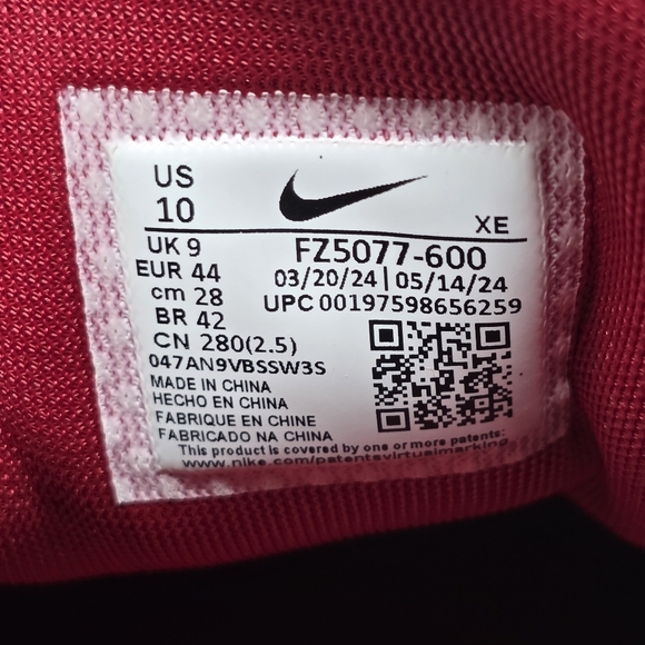 Nike Air Zoom Pegasus 41 Arizona Cardinals Running Shoe FZ5077-600 Men Sz 10 New - Picture 4 of 11